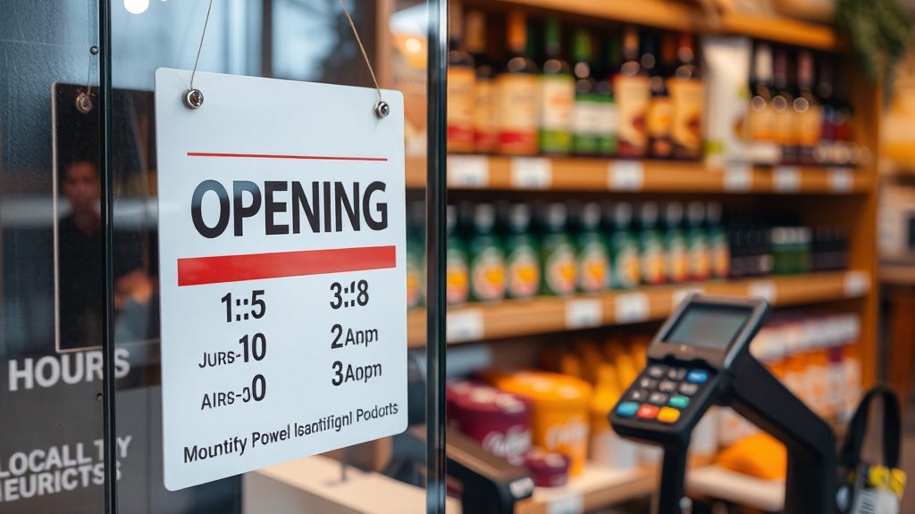 商店营业时间和支付方式怎样确认？